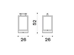Настольная лампа с батарейным питанием из тикового дерева Ethimo Carrè ARCH-00094982 - Вид №4