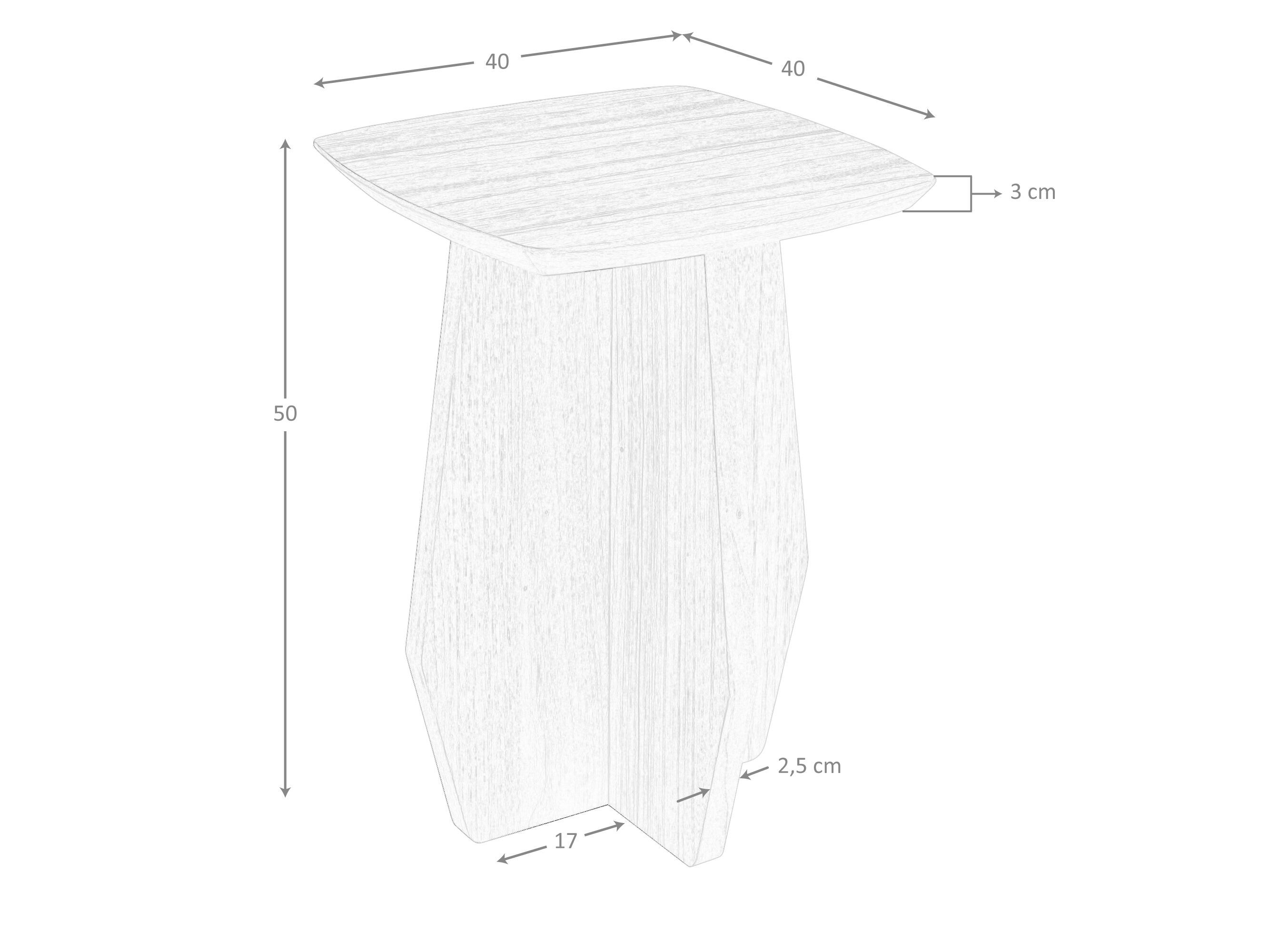 Квадратный журнальный столик из грецкого ореха Angel Cerda Nature Life ARCH-00123524 - Вид №7
