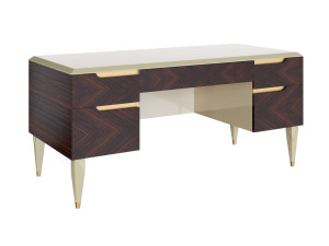 Прямоугольный стол из массива дерева с ящиками