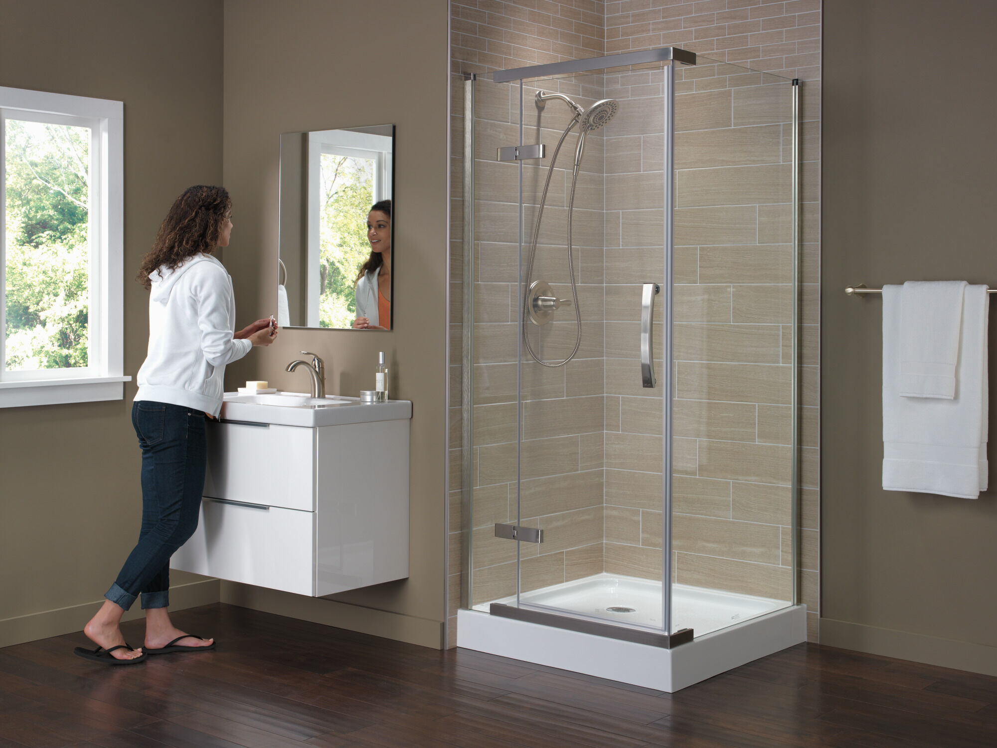 36 '' безрамный угловой душ Delta Faucet BVS91236CS - Вид №6