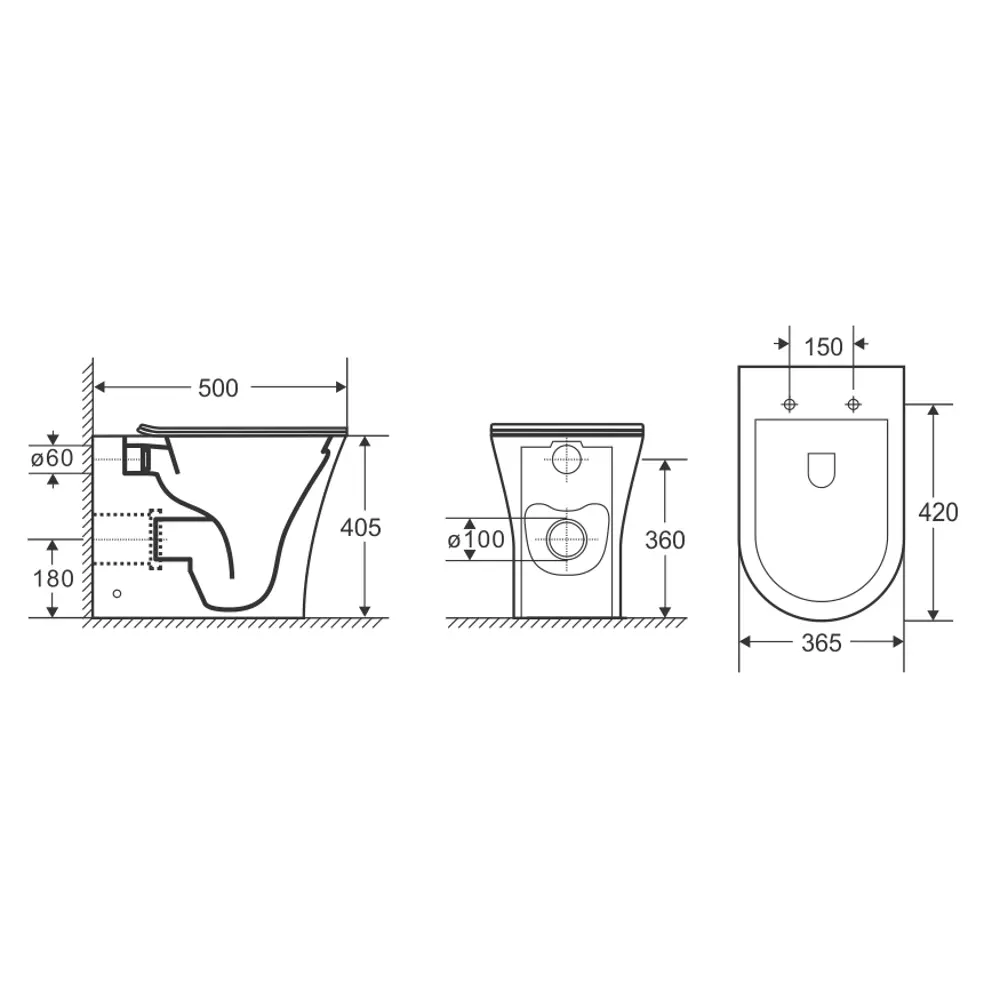 Чаша унитаза Adige F безободковый с сиденьем микролифт Santreyd CT8907 STLM-2011070 - Вид №8