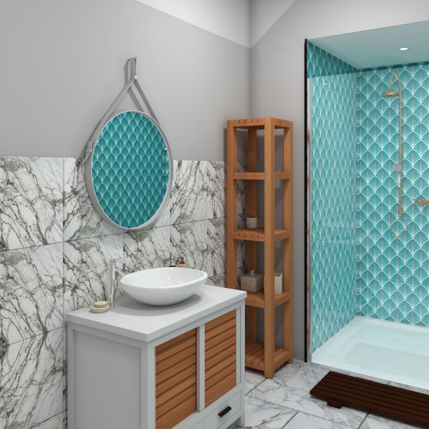 Зеркало с подсветкой ART&MAX Milan AM-Mil-800-DS-F  - Вид №1