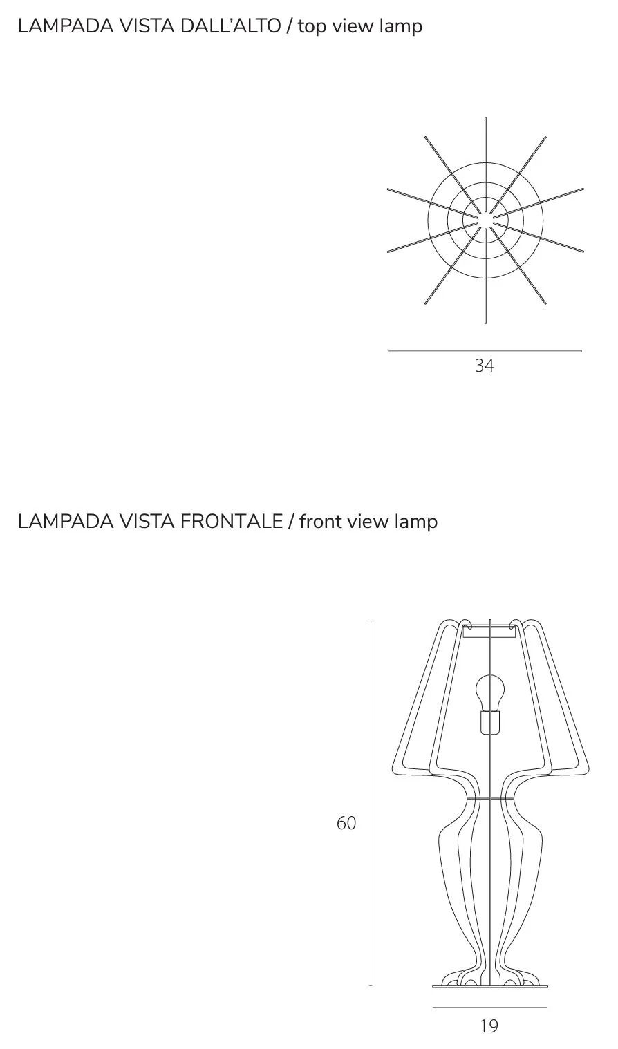 Окрашенная металлическая настольная лампа RIFLESSI Allegra ARCH-00008947 - Вид №2