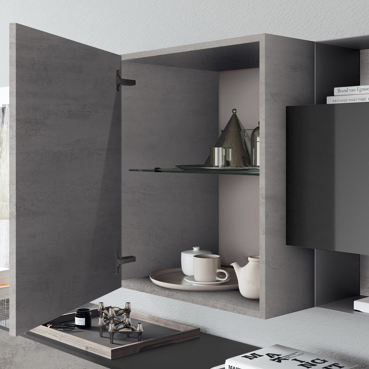 Деревянная секционная оборудованная стена Febal Casa DICIOTTO ARCH-00042839 - Вид №22