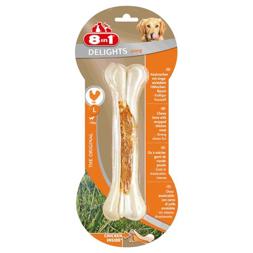 ПР0026083 Лакомство для собак DELIGHTS Strong L Косточка для чистки зубов 21см 8 in 1 8 in 1 Pets 