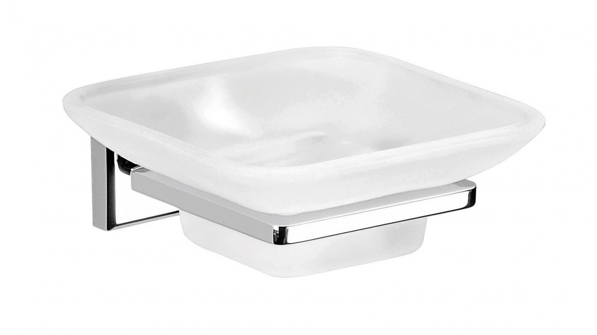 6911(13) Gedy G-Colorado, настенная стеклянная мыльница, цвет хром