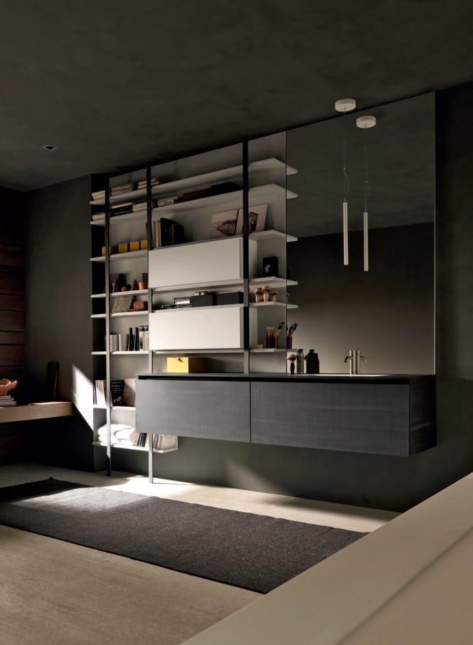 Алюминиевый одиночный подвесной умывальник со встроенным умывальником MODULNOVA MH6 ARCH-00018728