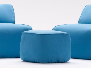 Ткань квадратный сад пуфик