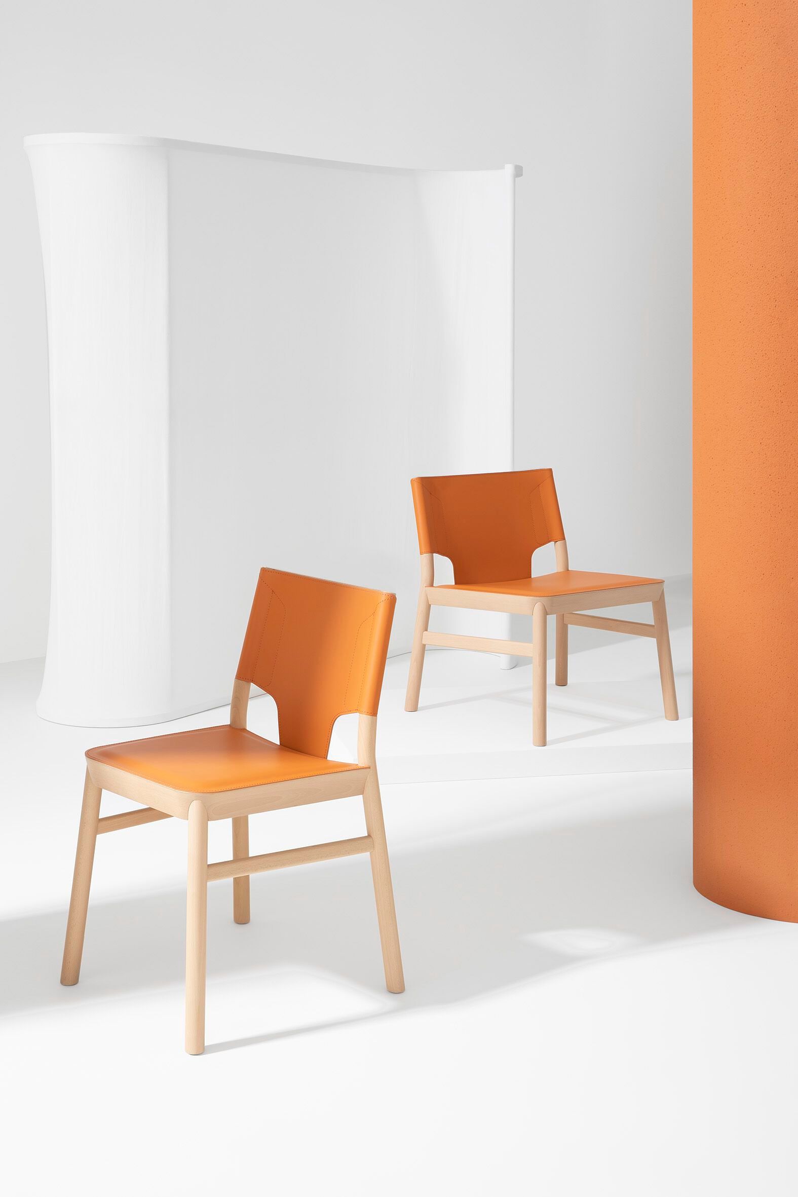 Стул из бука с обитым сиденьем/спинкой Billiani Marimba ARCH-00104550 - Вид №3