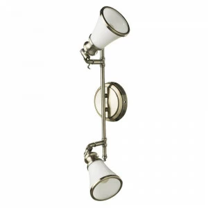 Спот настенный с белыми плафонами бронзовый Arte Lamp A9231AP-2AB ARTE LAMP 81 BRONZE 00-3926287 Белый;бронза