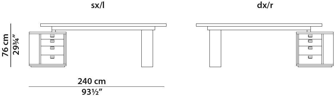 BAXTER Прямоугольный стол с ящиками sun-id-1387880 - Вид №5