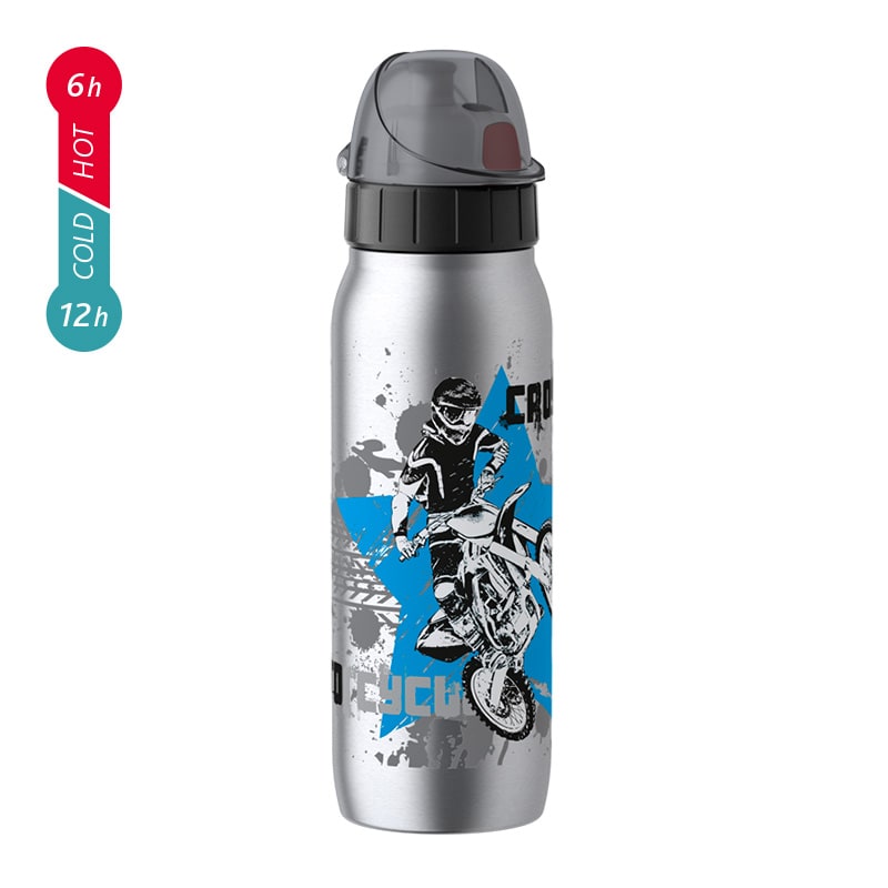 Термофляжка серая 0,5 л Iso2Go "Мотокросс" EMSA ДИЗАЙНЕРСКИЕ 00-3951770 Серый  - Вид №2