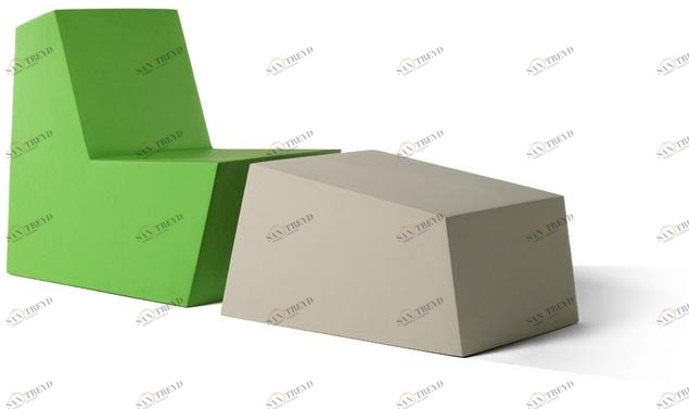 Quinze & Milan Кресло Contract из пеноматериала qm с подставкой для ног Primary sun-id-1447301