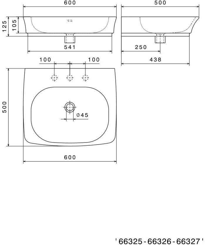 66325-26-27 Подвесная раковина настенная овальная Newform Lavabi белая - Вид №1