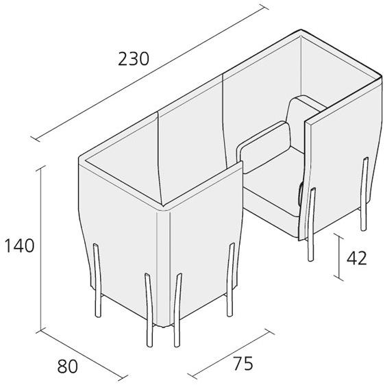 Alias Модульный диван с высокой спинкой Eleven high sun-id-1361928 - Вид №2