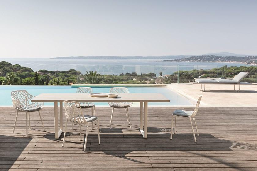 FAST Низкий садовый стол из алюминия с имитацией дерева Orizon sun-id-1379321 - Вид №3