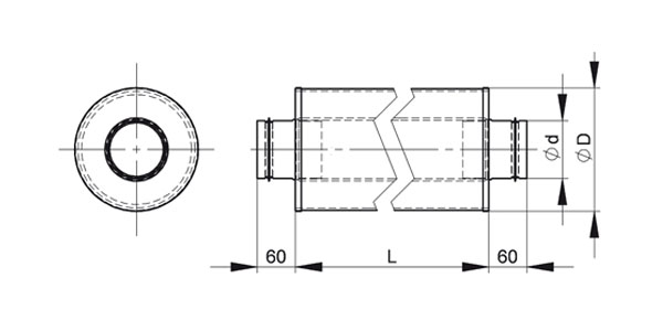 Шумоглушитель 355/0,5 Santreyd sun-id-684086 - Вид №1