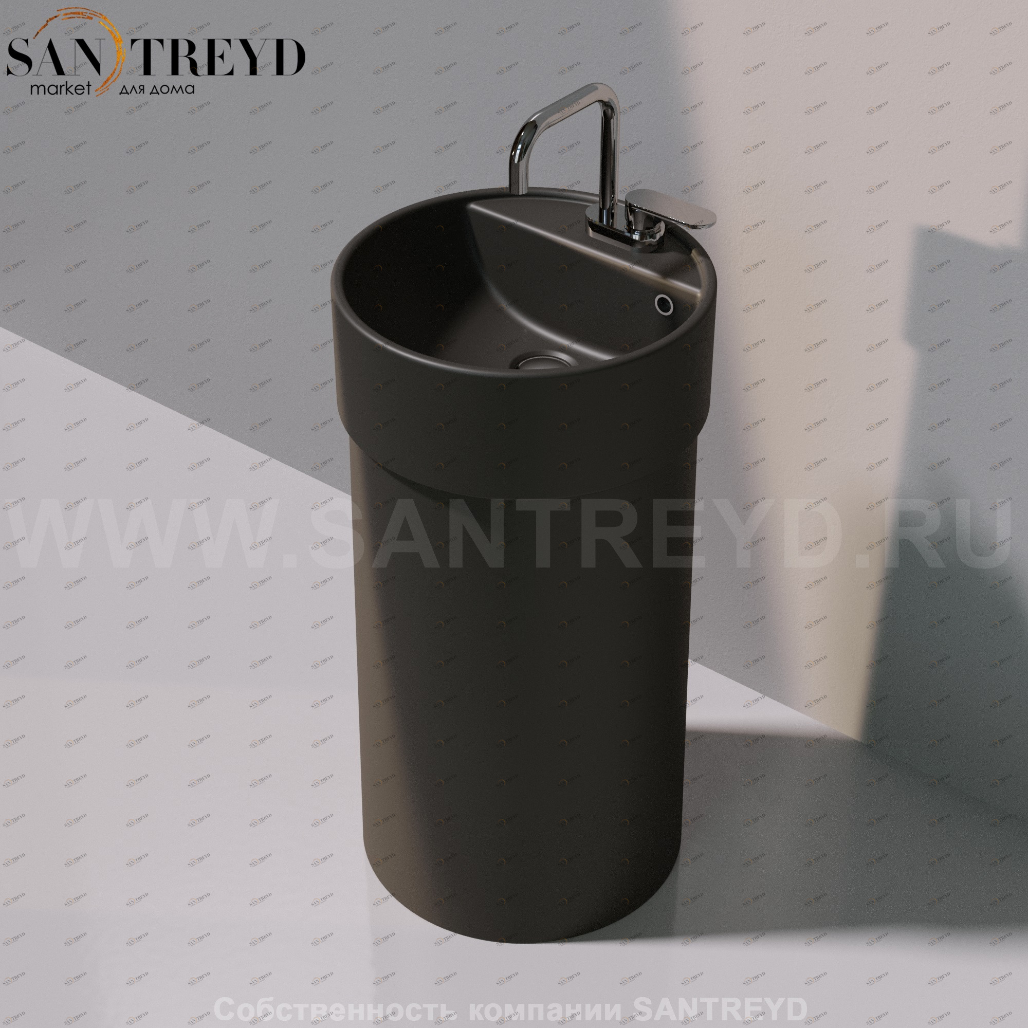 505042ACOLC7006 Напольная раковина стоящая круглая Ceramica Flaminia Twin