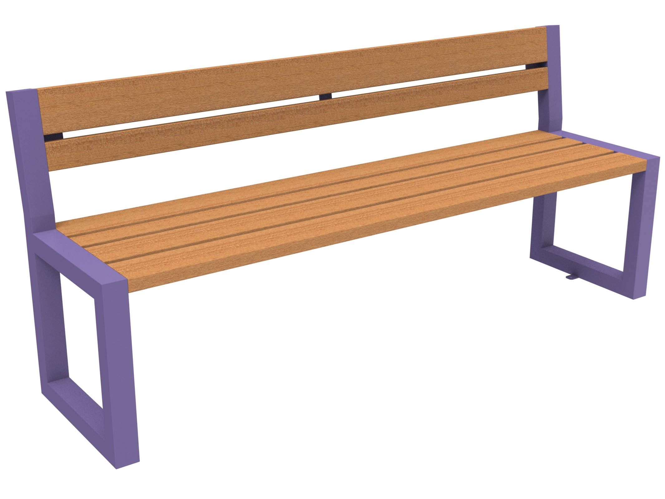 Скамья из окуме со спинкой Lazzari ритм ARCH-00140158 - Вид №25