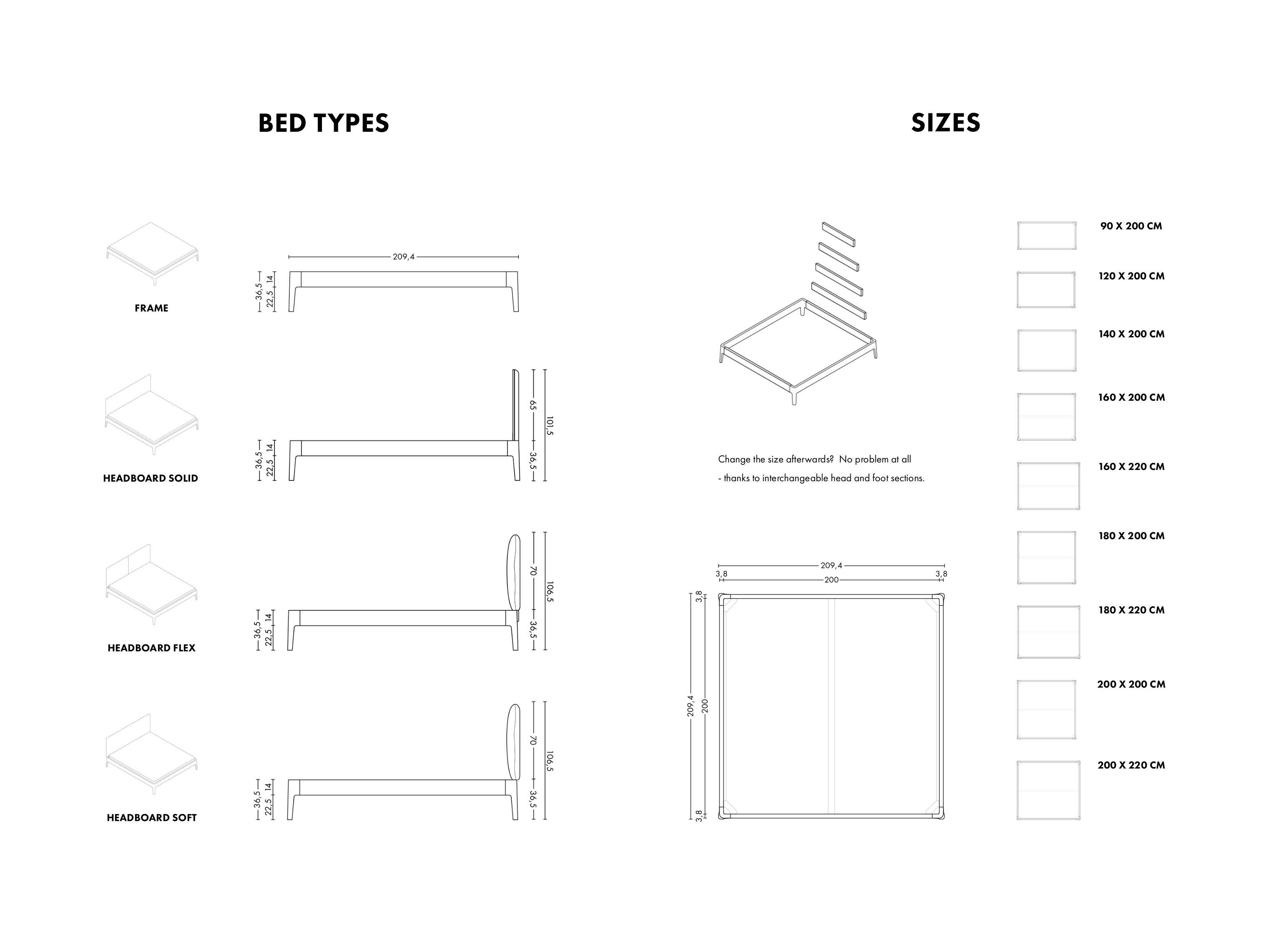 Съемная деревянная кровать с мягким изголовьем Noah Living белье ARCH-00097944 - Вид №17