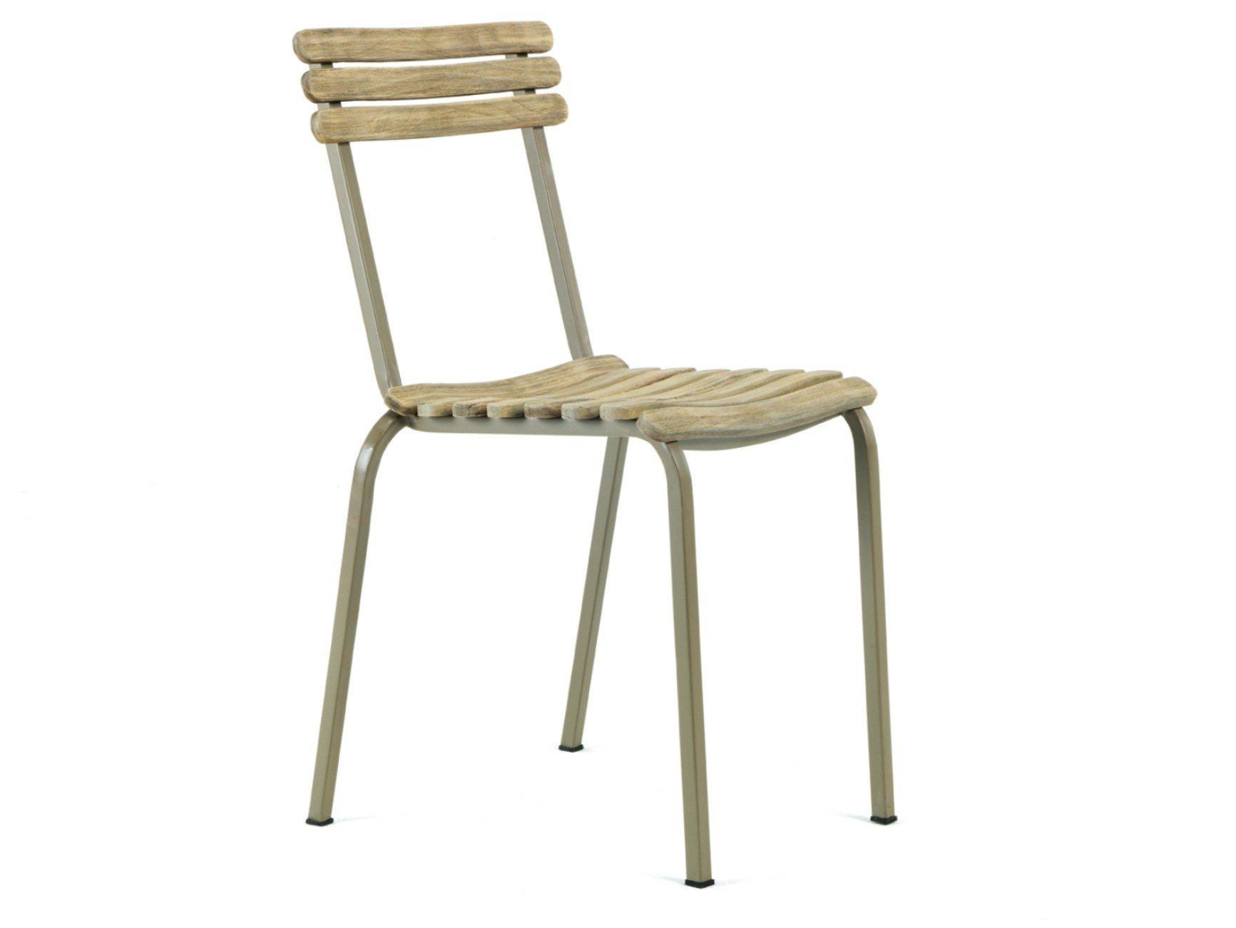 Штабелируемый садовый стул из тикового дерева Ethimo Laren ARCH-00071941 - Вид №3