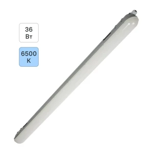 Светильник линейный светодиодный влагозащищенный IEK ДСП1307 1200 мм 36 Вт холодный белый свет
