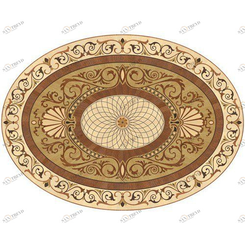 Художественный паркет Da Vinci Розетка 26-134 Дуб Селект (Гладкая) х1000диаметр мм 260090134