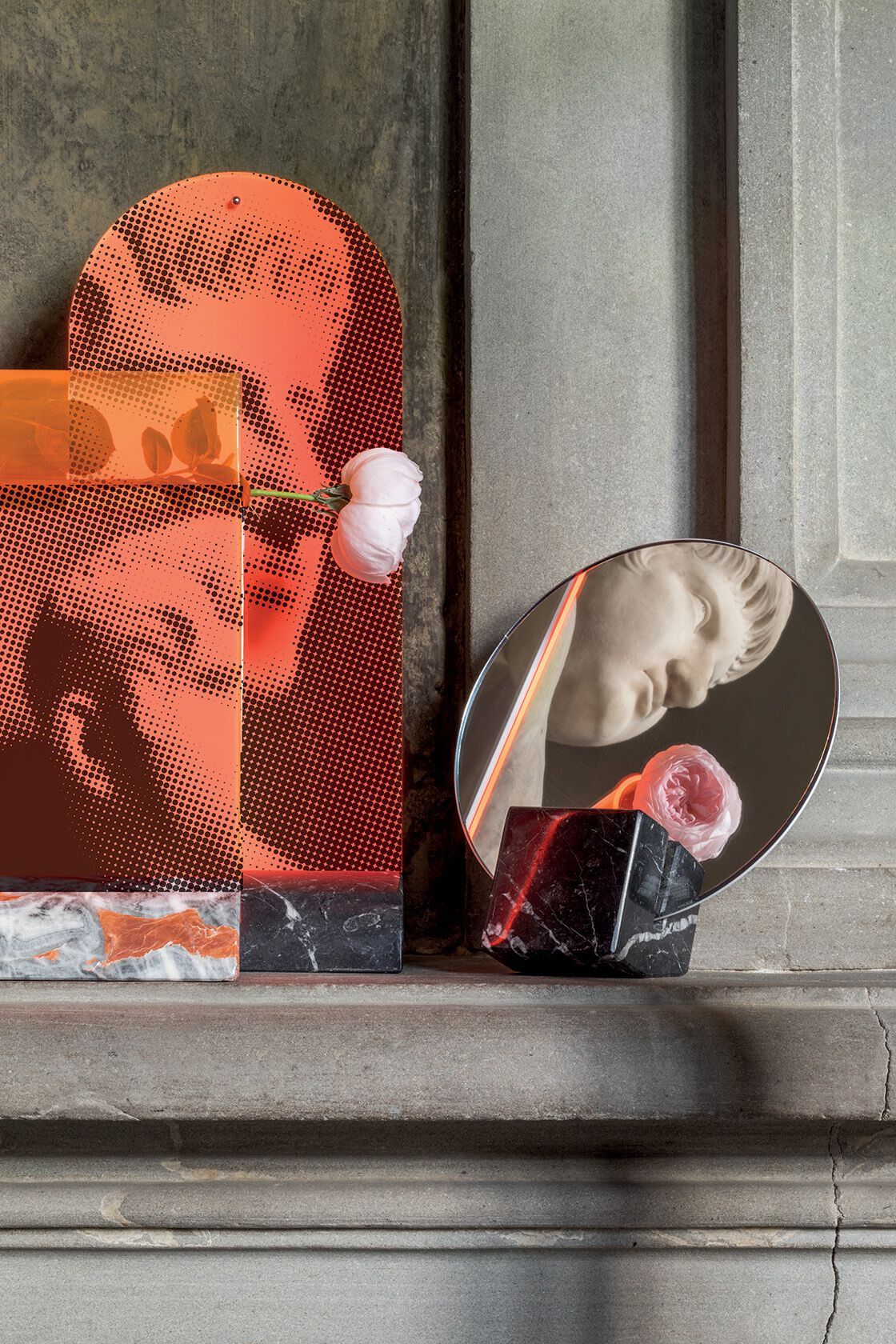 Настольное зеркало/фоторамка из мрамора и ПММА Poltronova ARCH-00086840 - Вид №2