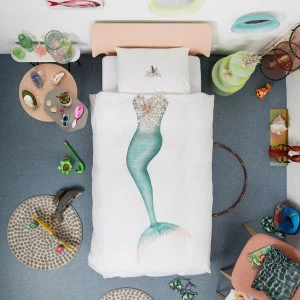 Детское постельное белье односпальное "Русалка" 150х200 см SNURK  335491 Белый;голубой