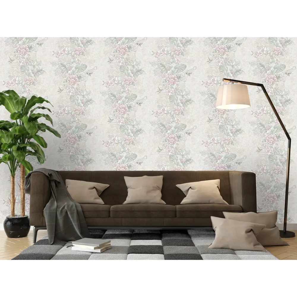 Обои вспененые флизелиновые Wallberry Экзот розовые 1.06 м м ВИ167206-93 83398605 STLM-2195312 Экзотик - Вид №2