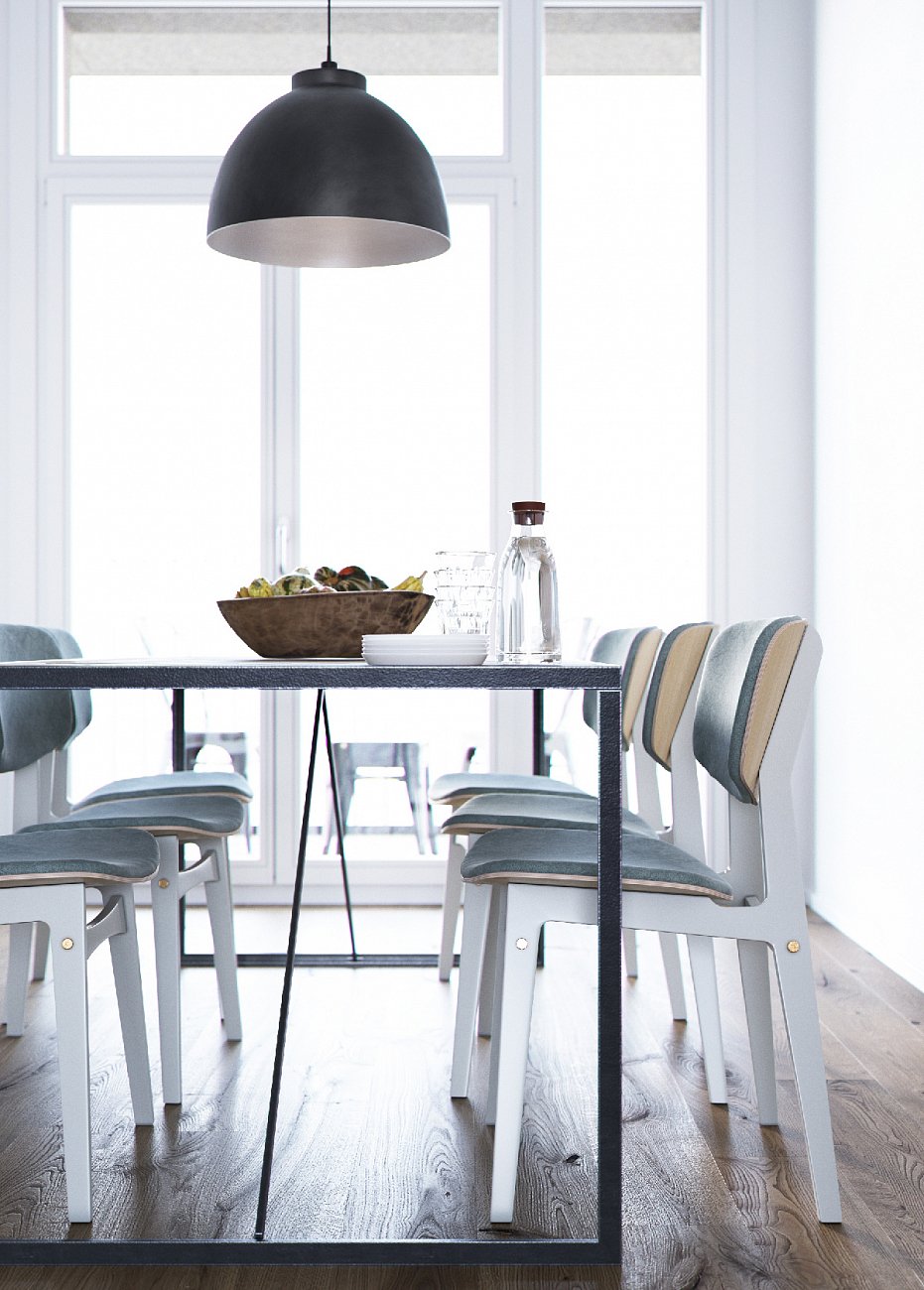 Мягкий стул SID Тёмная берёза / красно-коричневый / Ткань категория 2, арт. 069 THE IDEA  210643 Зеленый  - Вид №3