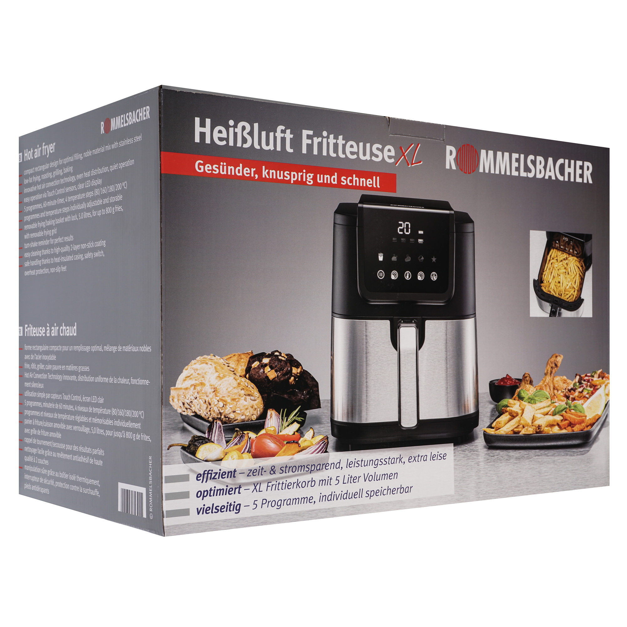 9168807 Аэрогриль Rommelsbacher FRH 1500 серебристый STDN-0012031 - Вид №8