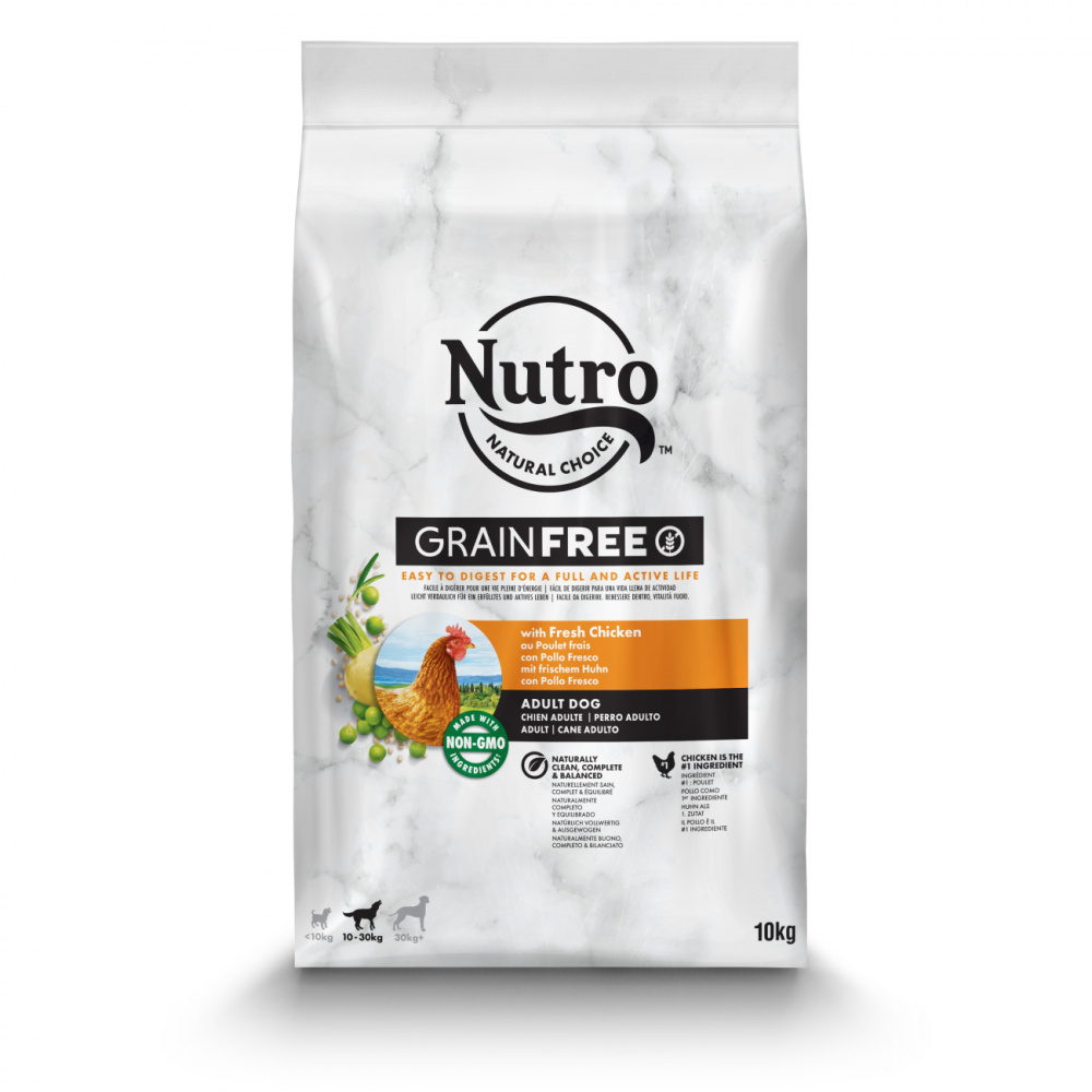 ПР0059448 Корм для собак для средних пород со свежей курицей и экстрактом розмарина сух. 10кг NUTRO 