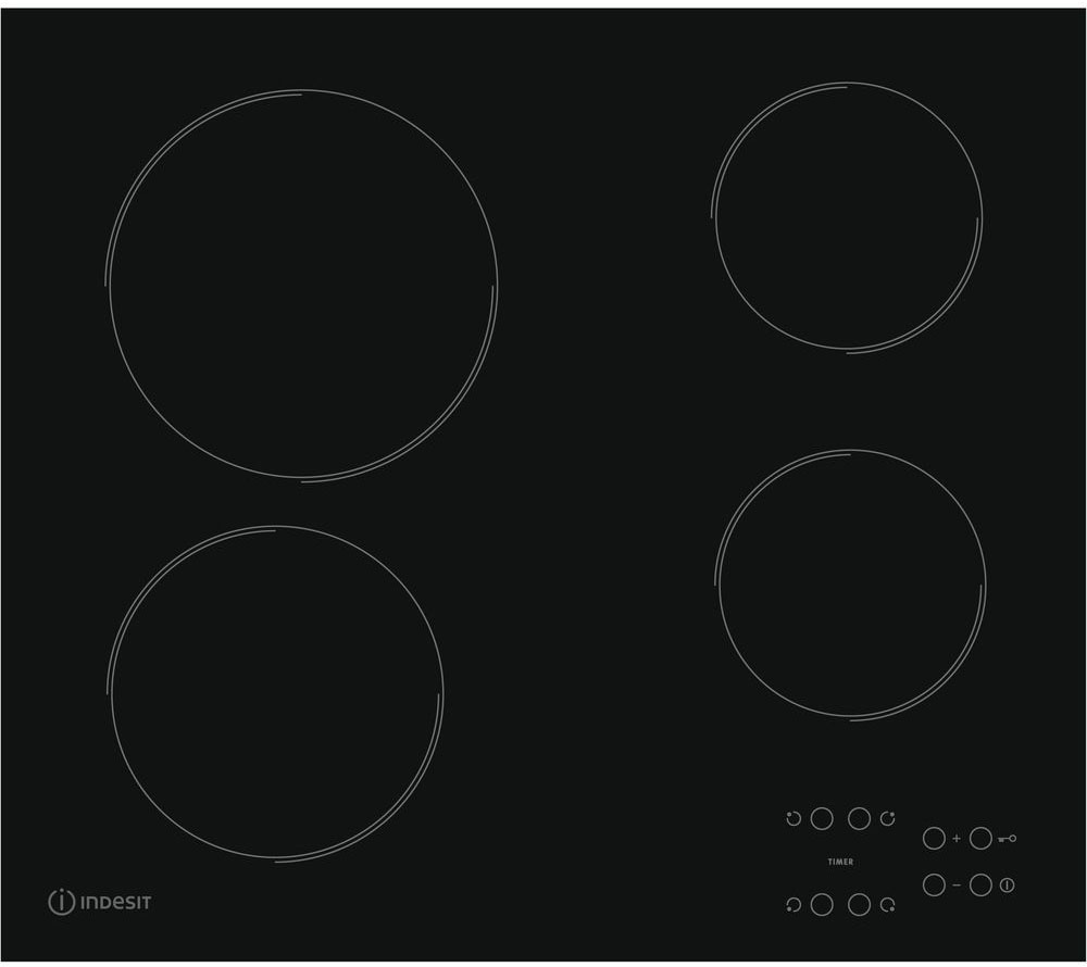 RI 161 C Встраиваемая варочная панель / электрическая, 4 зоны; сенсорное управление; без рамки Indesit Santreyd 