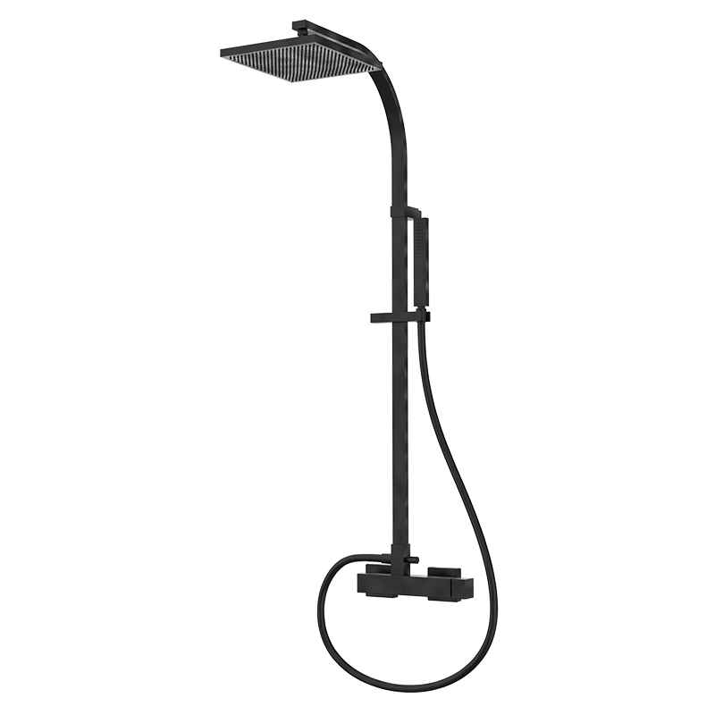 60467601 PREMIUM Черный смеситель для душа с колонкой Черный GRB MIXERS 
