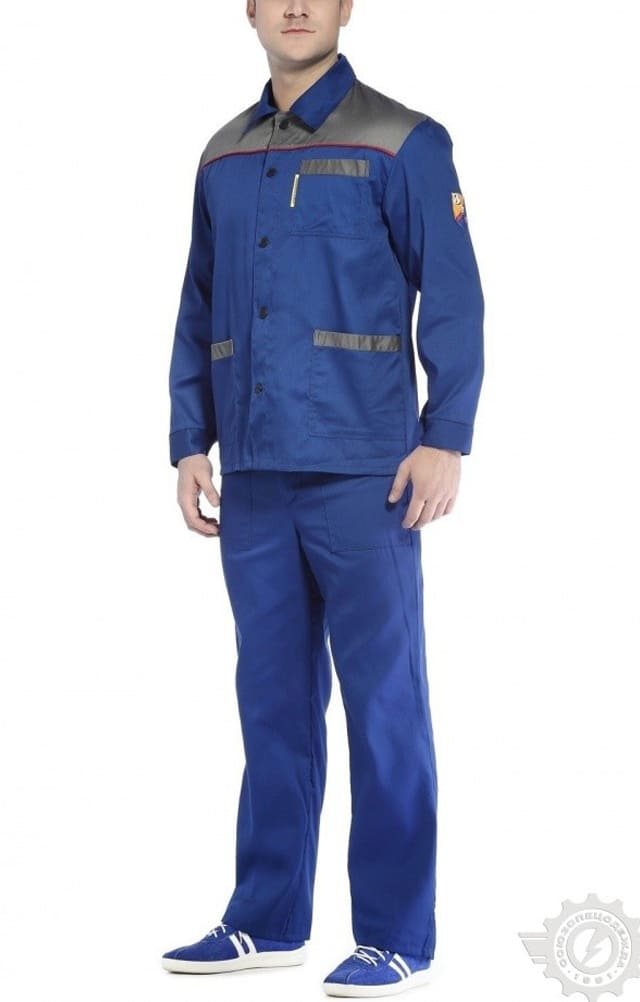 65397 Костюм "Труд" василек-серый  Летняя спецодежда  размер 52-54/182-188  - Вид №7