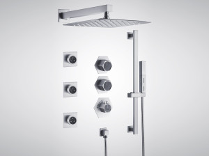 Термостатический набор для душа со светодиодным переключателем