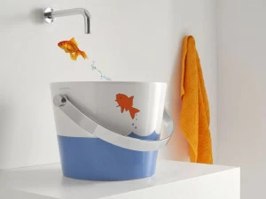 8801 - 8803 dec. r Накладная раковина на столешницу  овальная Scarabeo Ceramiche Bucket