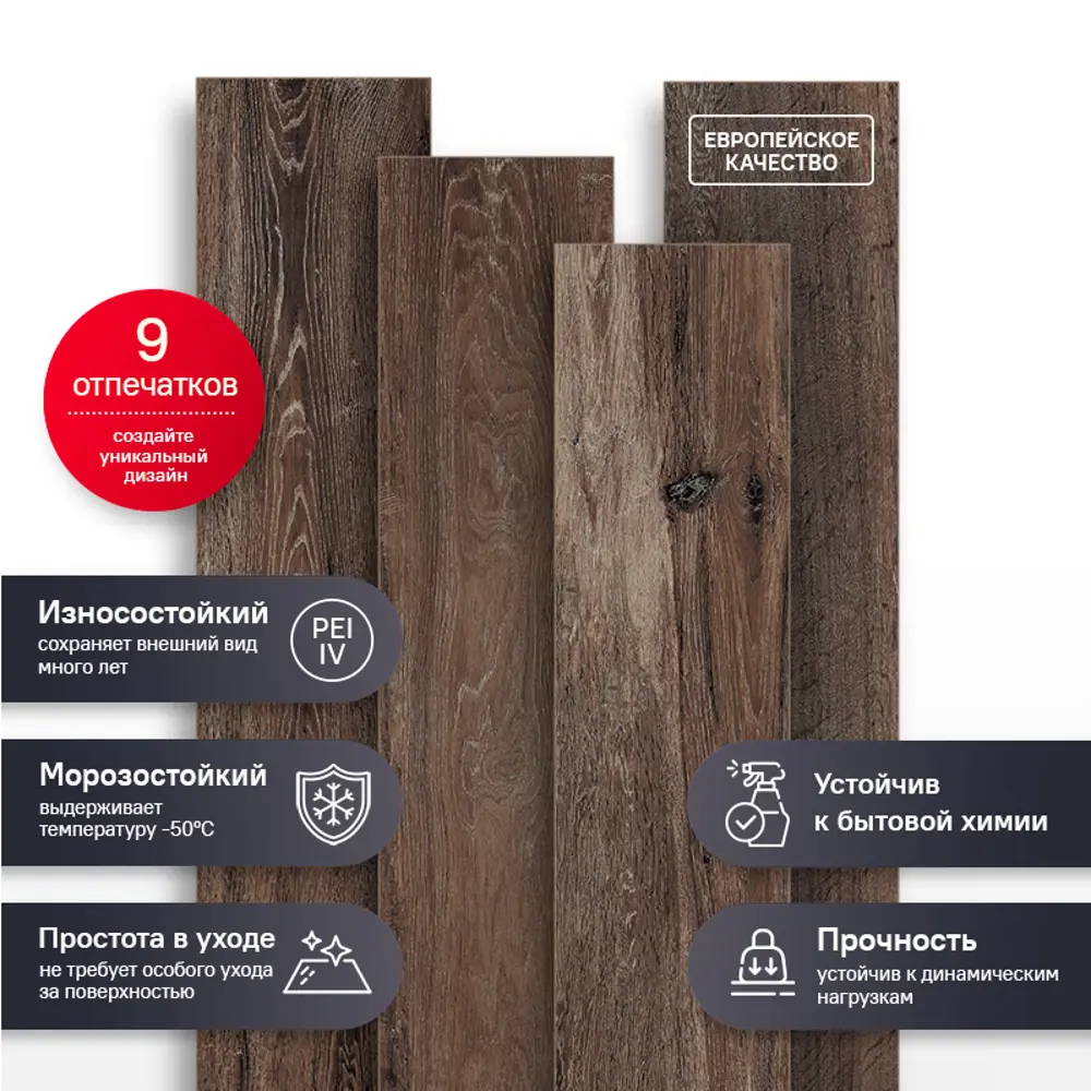 Estima Sun Deck - керамогранит под дерево темно-коричневый 19.4х120 см 82712475 STLM-0034632 - Вид №8