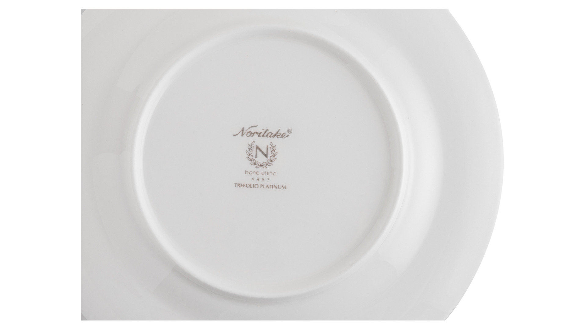 10646027 Noritake Тарелка пирожковая Noritake "Трефолио,платиновый кант" 16,7см Фарфор, Керамика  - Вид №2