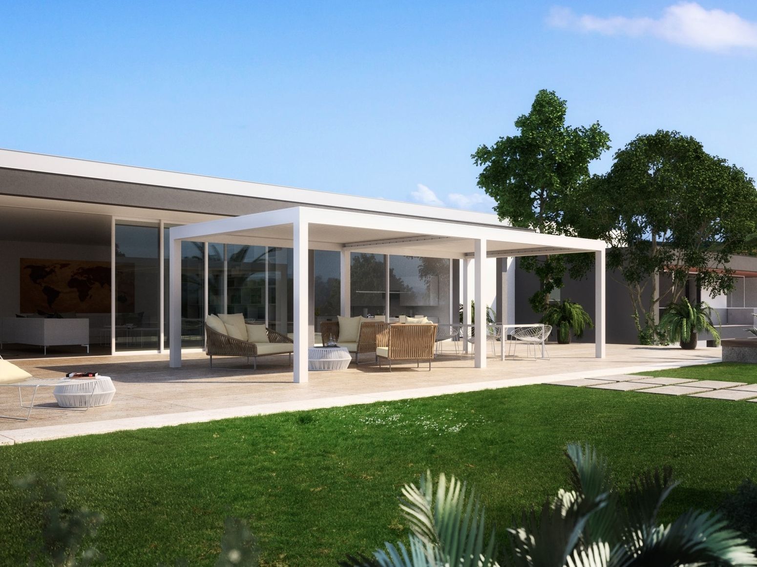 Самонесущая беседка с поворотными решетками Pratic Vision ARCH-00037677