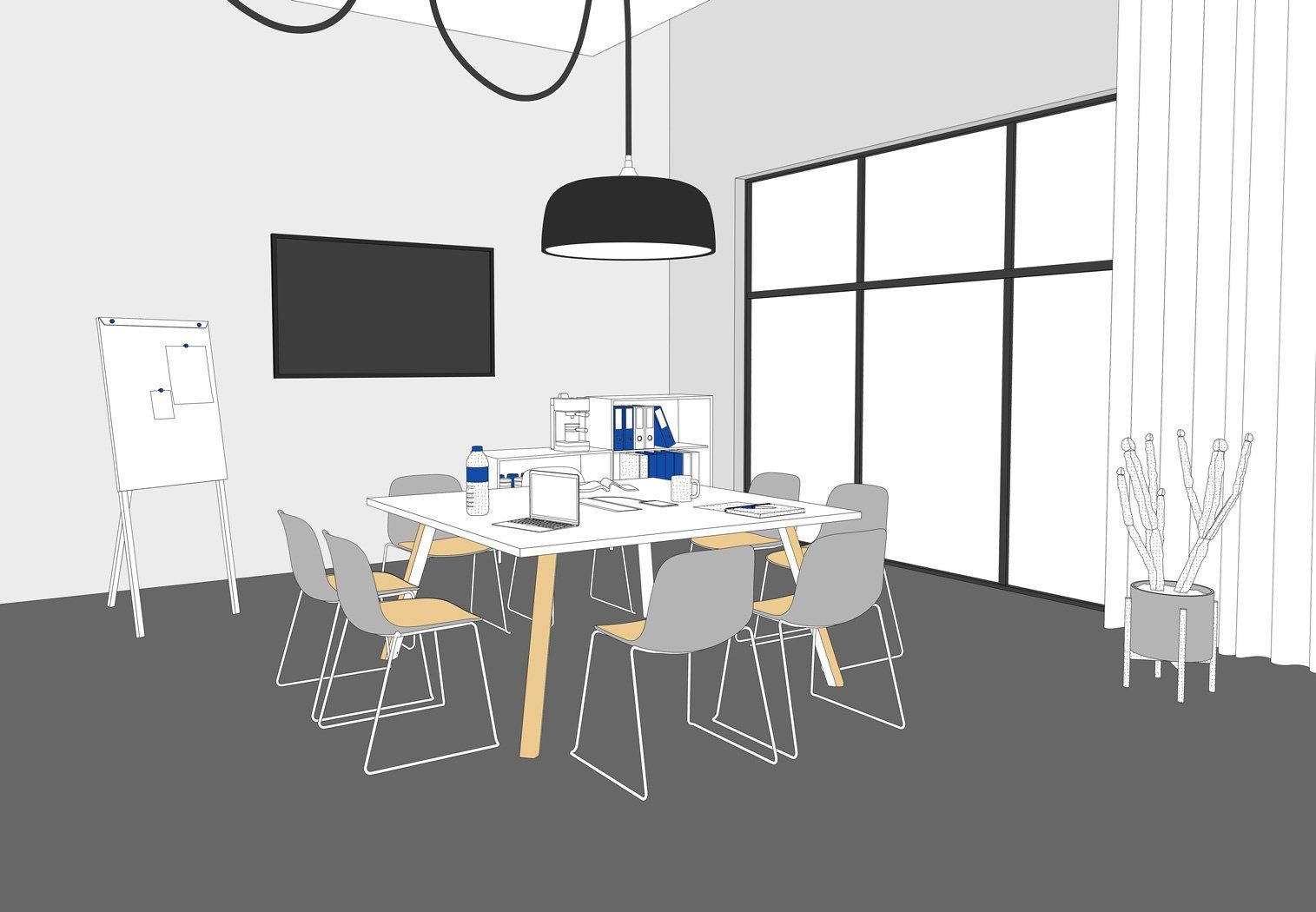 Квадратный ламинированный стол Lapalma ARCH-00033097 - Вид №2