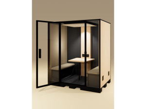 Акустическая офисная кабина со встроенным освещением