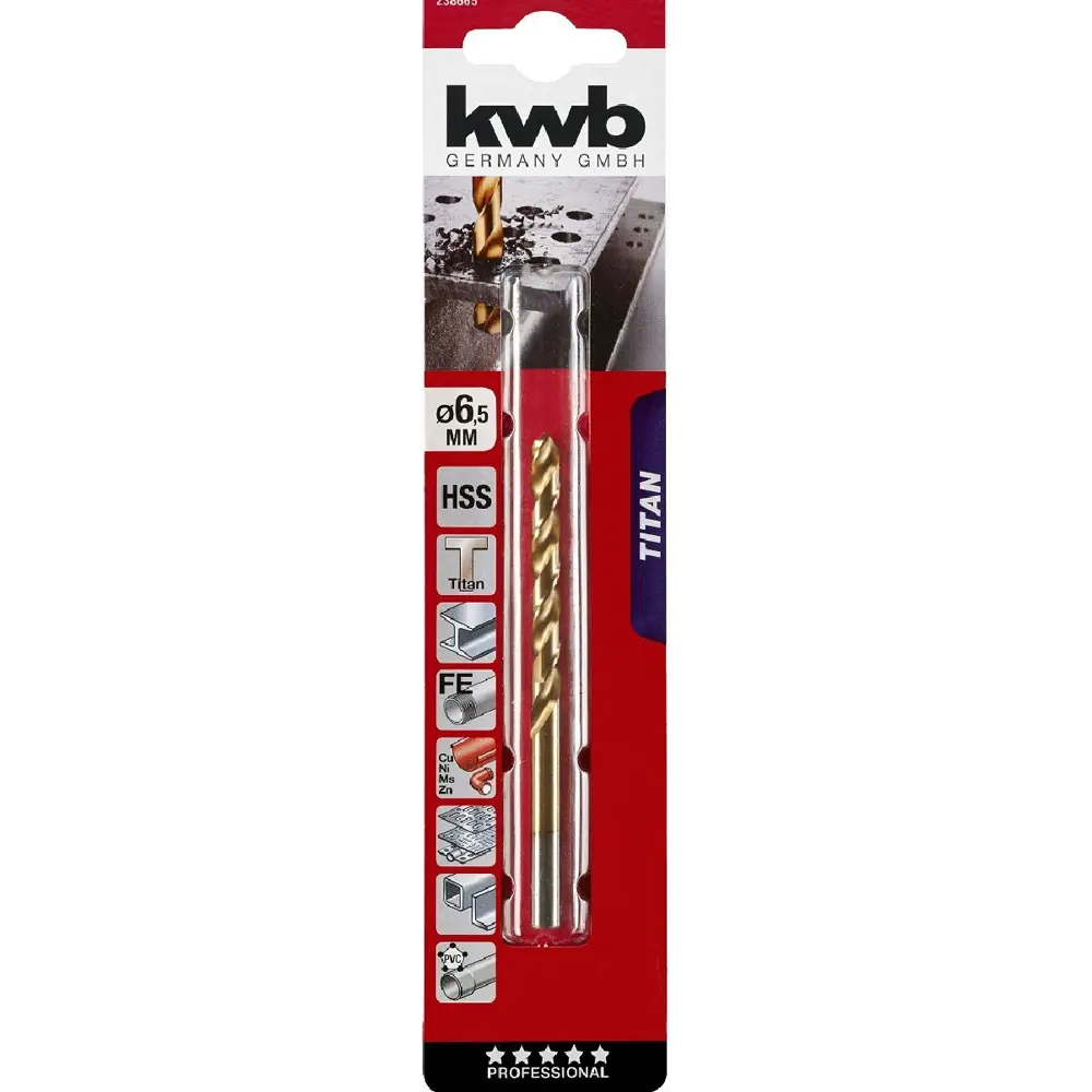 Сверло спиральное по металлу HSS KWB 238-665 6.5x101 мм STLM-2110081 - Вид №1