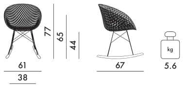 Кресло-качалка из поликарбоната Kartell SMATRIK ARCH-00055481 - Вид №15