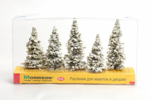 012-ez-001 Набор моделей "Зимняя ель" 10-15 см 5 шт. Morrison