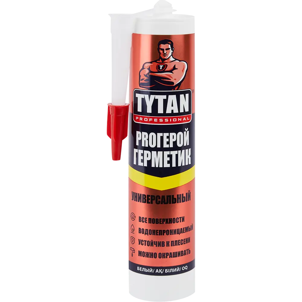 Герметик силиконовый Tytan Professional Proгерой универсальный белый 280мл 85606205 STLM-2070775 