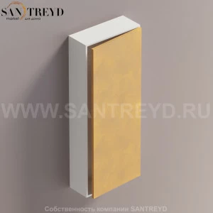 LIFT Модульный шкаф 100 см с правой дверью на доводчиках. Модули могут располагаться горизонтально и вертикально. Отделка: белая краска и натуральная кожа. AMOB053NALZDX