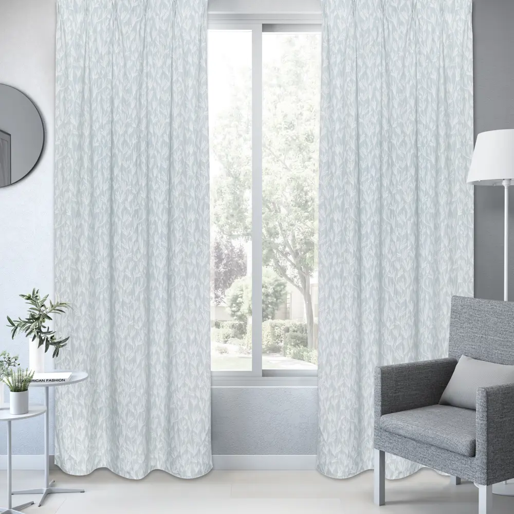 Штора на ленте Fern 160x260 см цвет синий 82922202 STLM-2084820 INSPIRE  - Вид №1