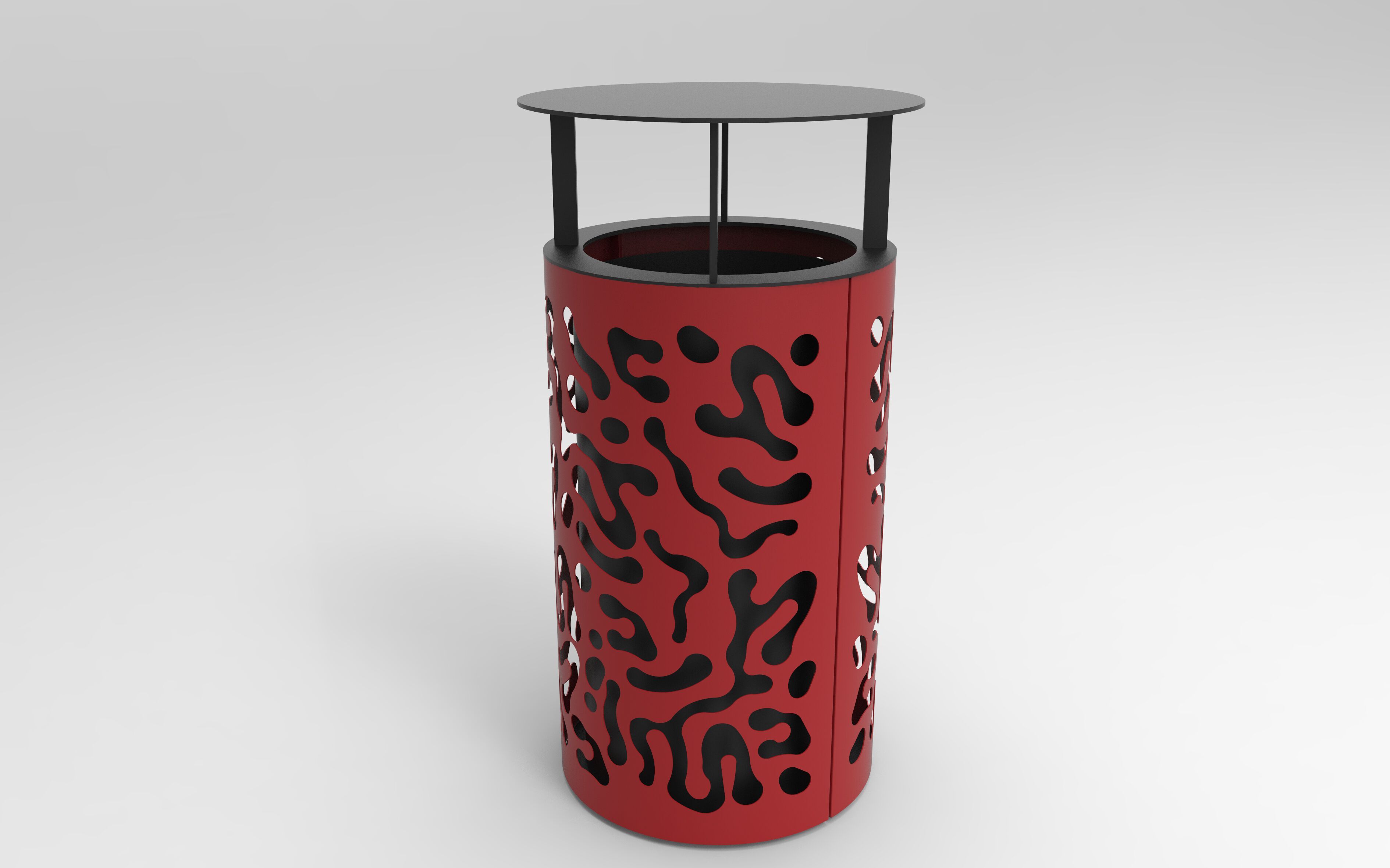 Стальная стойка для мусора с крышкой для наружного использования CITYSì MATISSE ARCH-00108046 - Вид №2